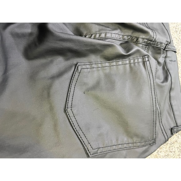 We The Free Black Faux Leather High Rise Slim Straight Leg Pants Size 27 - Picture 12 of 16